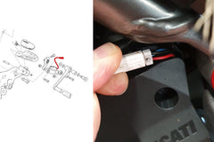CNC Racing Ducati QS quickshift reverse shift cable, Black | CB005B