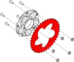 CNC Racing Ring gear Z39 P520 5 holes Ducati, Black | CN811B
