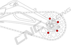 CNC Racing REAR SPROCKET NUTS APRILIA M10X1.25 | DA383