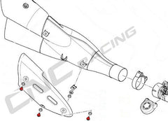 CNC Racing Exhaust heat guard bolt kit Ducati Diavel | KV327