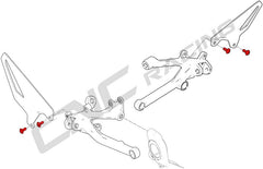 CNC Racing Screw set - OEM Heel guard Ducati Panigale V-Twin | KV398