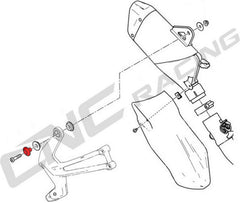 CNC Racing Silencer bracket screw collar Ducati | KV415