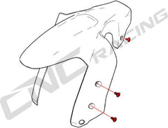 CNC Racing Front mudguard Screw kit Ducati Multistrada 950/1200 Enduro | KV416