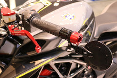CNC Racing Adapter kit for bar-end mirror, weight and lever guard on MV Agusta Dragster, Black | MRA04B