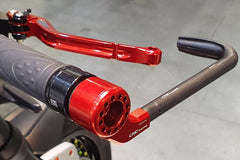 CNC Racing Adapter kit for bar-end mirror, weight and lever guard on MV Agusta Dragster, Black | MRA04B