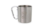 Steel Mug with carabiner handle, Silver