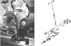 CNC Racing Adjustable rear sets - Reverse shifting MV Agusta , Black | PE330B