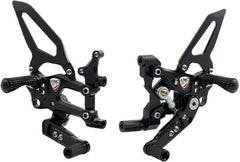 CNC Racing Adjustable rear sets RPS "Easy" Ducati SBK Panigale series road and reverse shifting, Black | PE405B