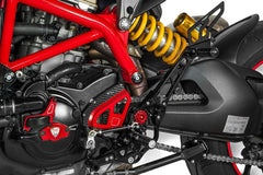 CNC Racing Adjustable rear sets passenger Ducati Hypermotard 821/939, Black | PE431B