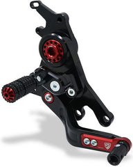 CNC Racing Adjustable rear sets rider Ducati Hypermotard 950, Black/Red | PE432BR