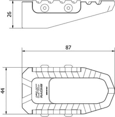 CNC Racing Kit poggiapiedi TOURING - pilota | PEP05