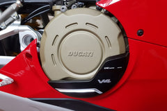 CNC Racing Clutch cover protector Ducati Panigale V4, Black/Silver | PR310BS