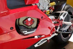CNC Racing Generator cover protector Ducati Panigale and Streetfighter V4 - Pramac Racing Limited Edition, Black/Silver | PR311BPR