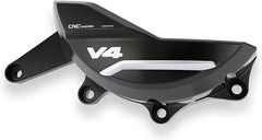 CNC Racing Generator cover protector Ducati Panigale and Streetfighter V4, Black/Silver | PR311BS