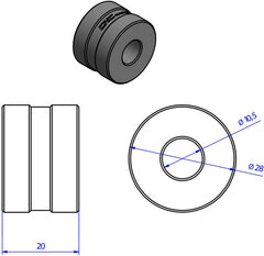 CNC Racing Spacer adapters handlebar Ducati Hypermotard 796 1100 | RM212