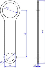 CNC Racing Fluid tank mounting bracket, Natural | SEA10N
