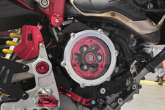 Pressure plate oil bath clutch