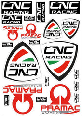 CNC Racing Stickers kit, Black | STK01B