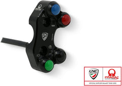 CNC Racing Right handlebar switch Ducati - OEM and RCS Brembo brake master cylinder - Pramac Racing Limited Edition, Black | SWD19BPR