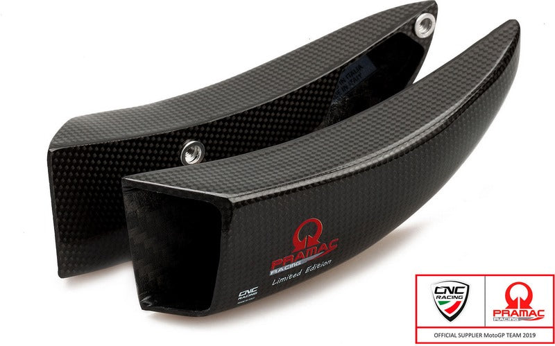 CNC Racing GP DUCTS - Front brake cooling system Pramac Racing Lim. Ed., Glossy Carbon | ZA701KPR