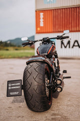 Cult-Werk HARLEY SOFTAIL - LICENSE PLATE HOLDER INCL. SLIDE-IN FRAME WITH TÜV (BJ. FROM 2018) | HD-BRO038-A-F