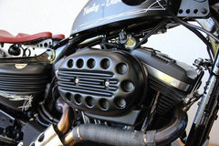 Cult-Werk HARLEY SPORTSTER - Luftfilterdeckel SLOTTED (BJ. SPO 2004 bis 2015, schwarz glänzend) | HD-SPO024