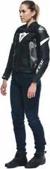 Dainese AVRO 5 LEATHER JACKET WMN, BLACK/BLACK/WHITE | 2015300002-948
