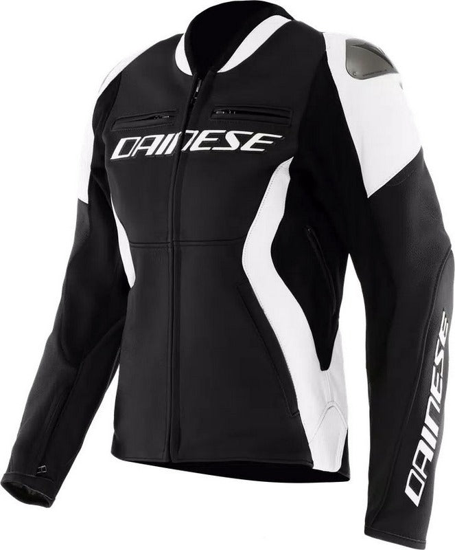 Dainese RACING 5 LEATHER JACKET WMN, BLACK/WHITE | 2015300034-622