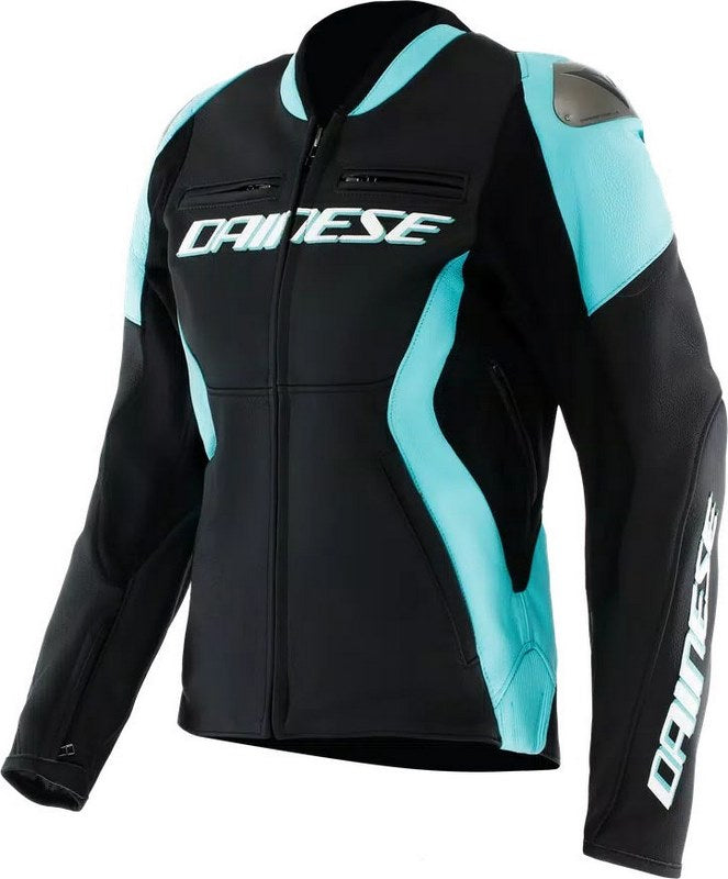 Dainese RACING 5 LEATHER JACKET WMN, BLACK/WATER | 2015300034-77N