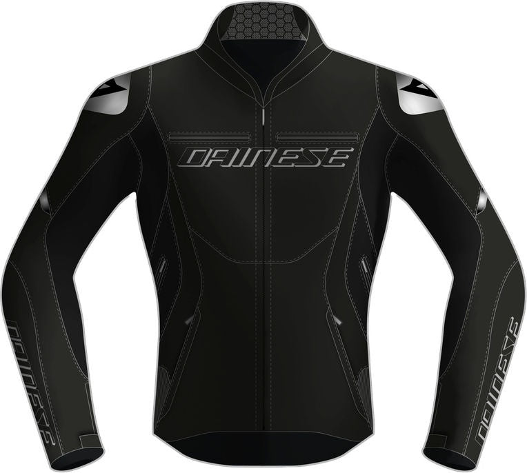 Dainese RACING 5 PERF LEATHER JACKET WMN, BLACK/BLACK | 2015300035-631