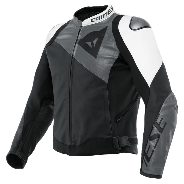 Dainese Sportiva Leather Jacket Black-Matt/Anthracite/White | 201533872-26A
