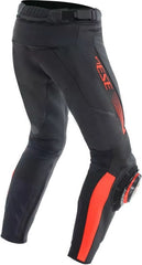Dainese SUPER SPEED LEATHER PANTS, BLACK/RED-FLUO | 2015500001-628