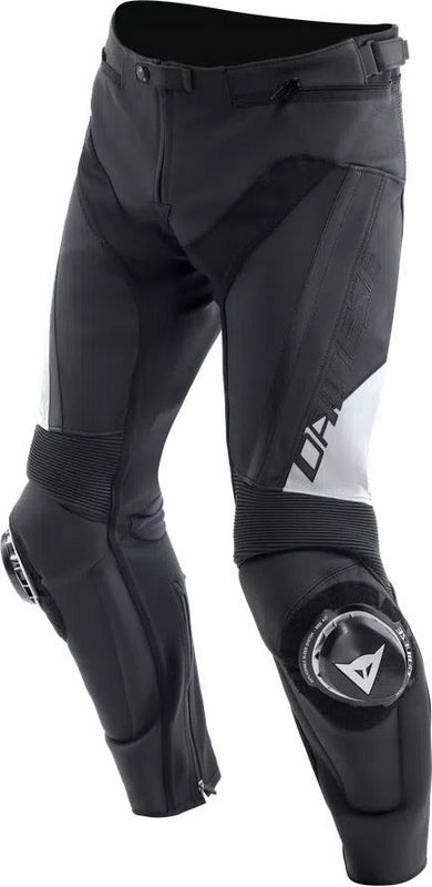 Dainese DELTA 4 LEATHER PANTS, BLACK/WHITE | 2015500003-622