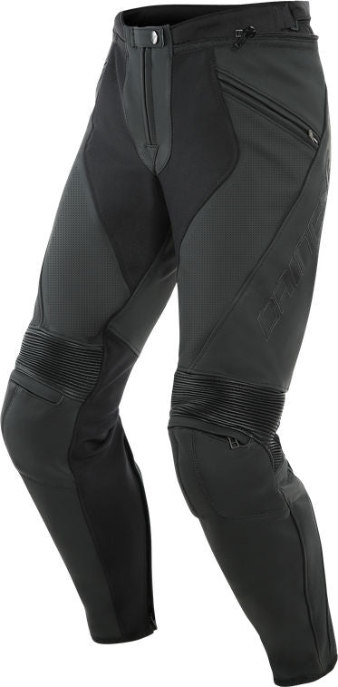 Dainese PONY 3 PERF. LEATHER PANTS, BLACK-MATT | 201553712076008