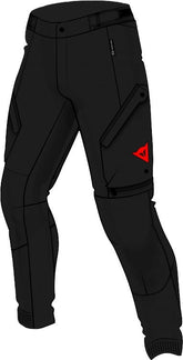 Dainese MANGEN ABSØLUTESHELL PRO PANTS S/T, BLACK/BLACK | 2016700017-631