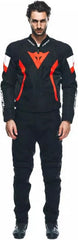 Dainese AVRO 5 TEX JACKET, BLACK/RED-FLUO/WHITE | 2017300006-W12