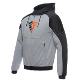 Dainese Daemon-X Safety Hoodie Full Zip Melange-Gray/Black/Red-Fluo | 201735263-95H