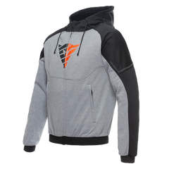 Dainese Daemon-X Safety Hoodie Full Zip Melange-Gray/Black/Red-Fluo | 201735263-95H