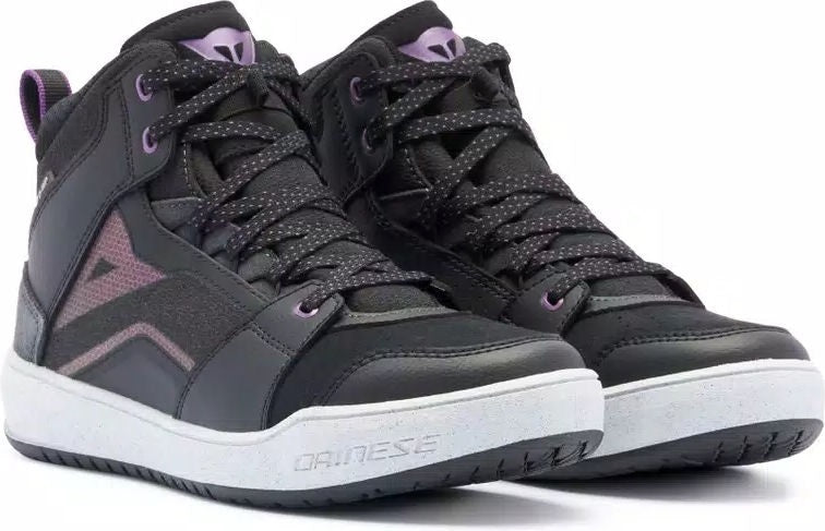 Dainese SUBURB D-WP SHOES WMN, BLACK/WHITE/METAL PURPLE | 2017700012-52J