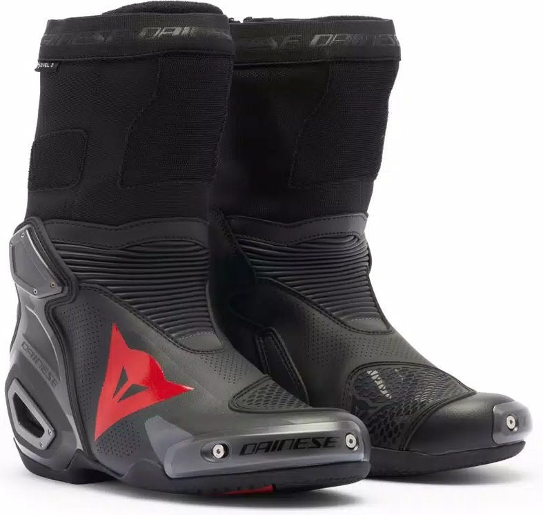 Dainese AXIAL 2 AIR BOOTS, BLACK/BLACK/RED-FLUO | 2017900053-P75