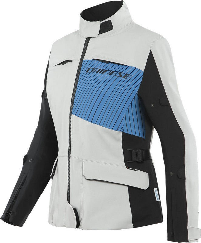 Dainese TONALE LADY D-DRY XT JACKET, GLACIER-GRAY/PERFORMANCE-BLUE | 20265461665C005