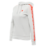 Dainese Hoodie Stripes Lady Light-Gray/Fluo-Red | 202896882-82H