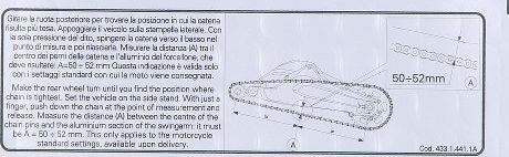 Ducati Genuine CHAIN ADJUSTMENT STICKER | 43314411A