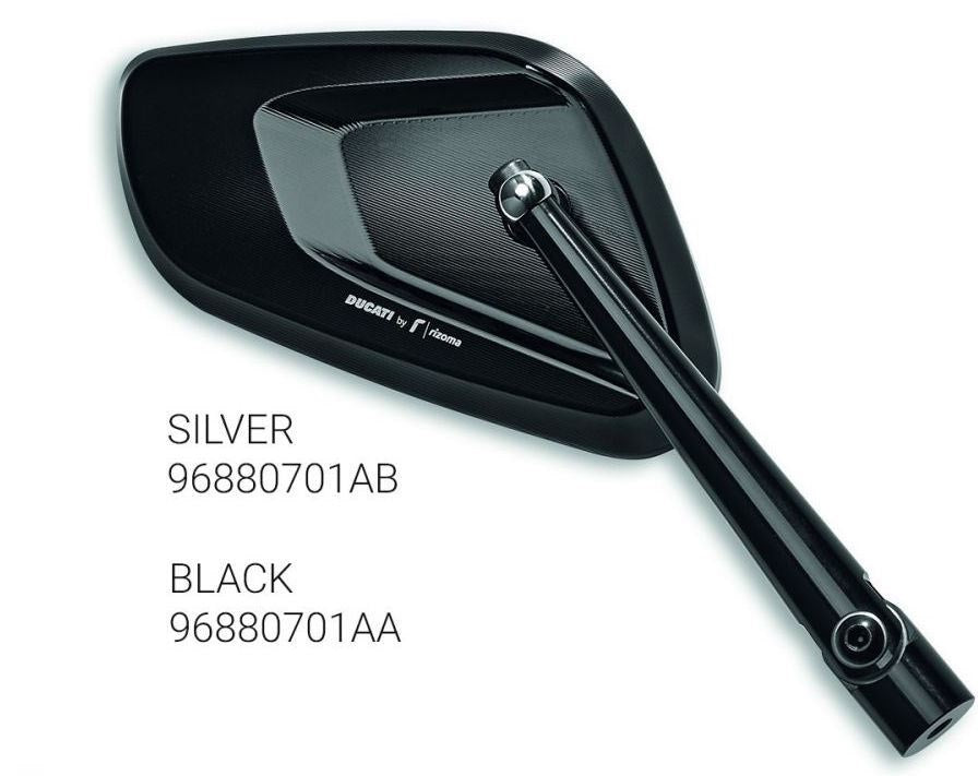 Ducati Rizoma RH Aluminium Rear-View Mirror – Black | 96880701AA