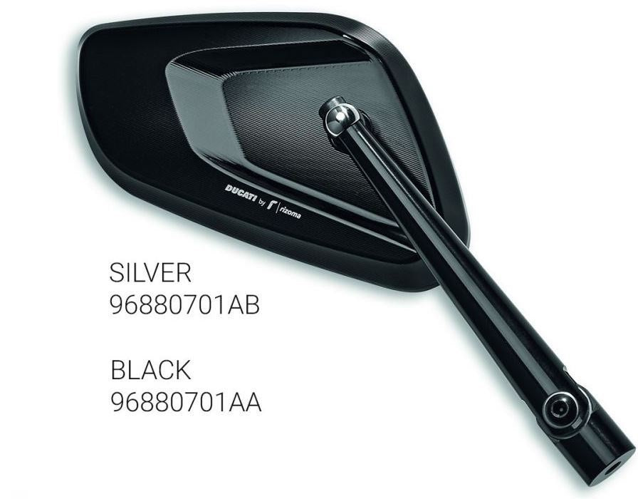Ducati Rizoma RH Aluminium Rear-View Mirror – Silver | 96880701AB