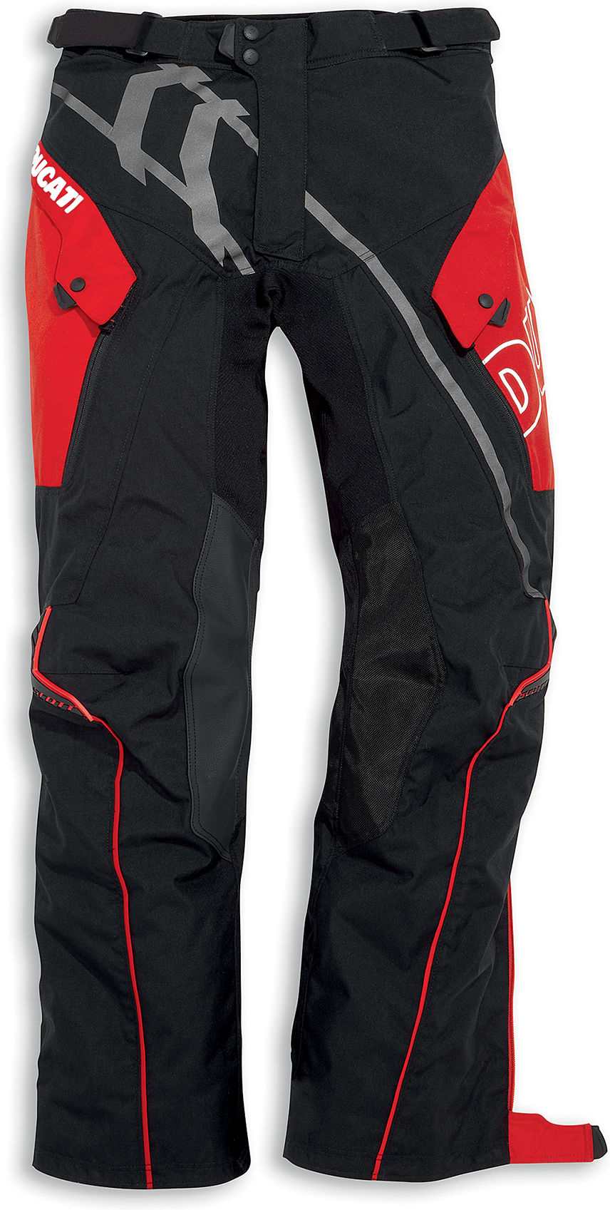 Ducati Enduro - Fabric trousers, Black-Red | 9810348