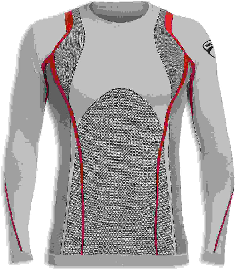 Ducati Cool Down - Long-sleeved seamless T-shirt, Grey | 98104001