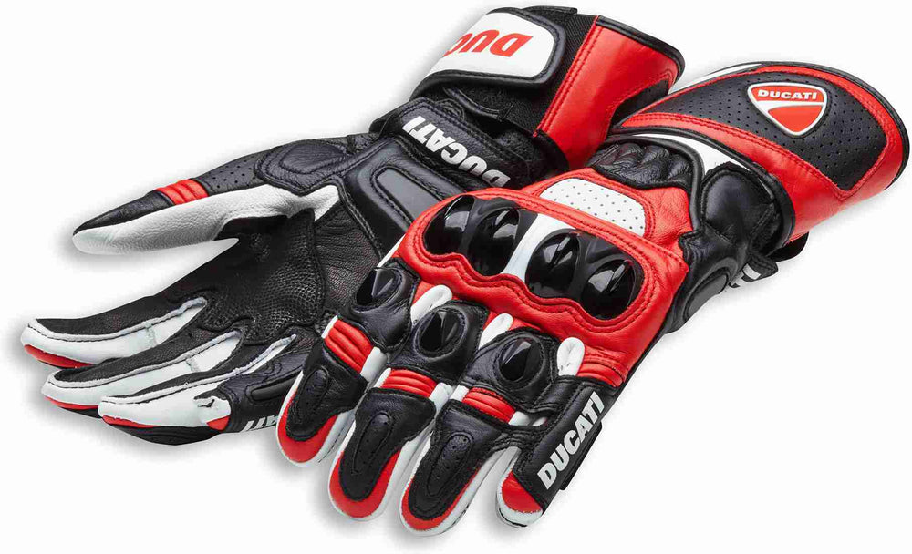Ducati Speed Evo C1 - Leather gloves, Red-White-Black | 98104207