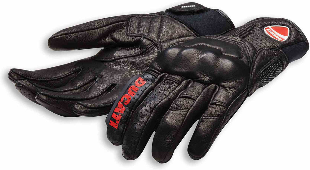 Ducati Logo C1 - Leather gloves, Black | 98104229