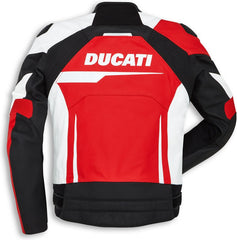 Ducati Accessories Speed Evo C1 Leather Jacket Standard Red-White-Black For Men | 9810441